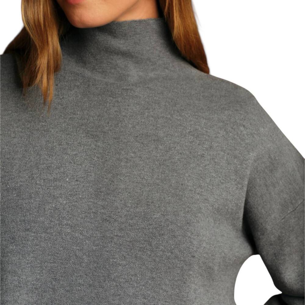 NEW DELUC chuck turtleneck sweater in grey melange - Picture 5 of 6